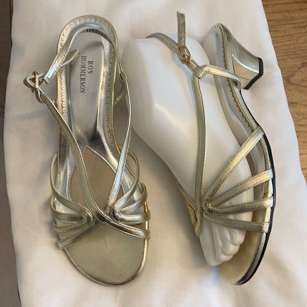 ROS HOMMERSON GOLD SANDALS.  NEW
